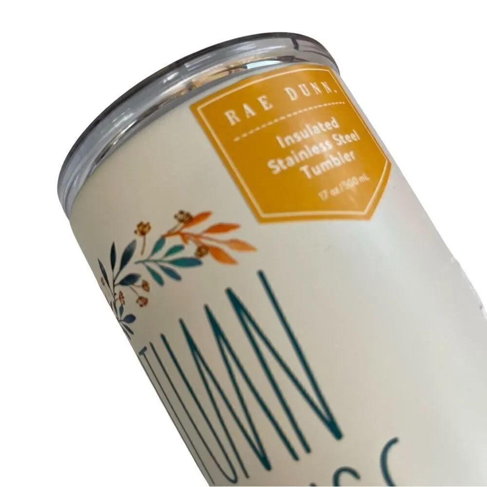 Rae Dunn AUTUMN GREETINGS - Insulated Stainless Steel Travel Tumbler NWT